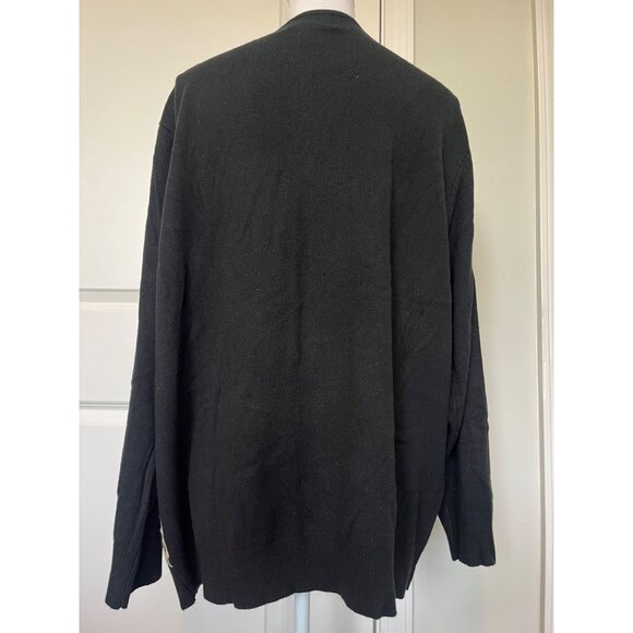 Extra Point Womens Leopard Print Cardigan Size 3X Sweater Black Tan Animal Print - Picture 2 of 7